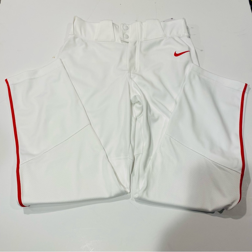 Nike Boys' Vapor Select Piped Baseball Pants White Red BQ6443-103 Size Small - Picture 9 of 11